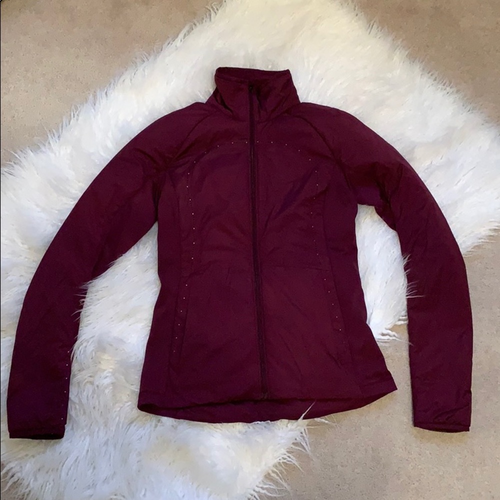 Lululemon burgundy running jacket